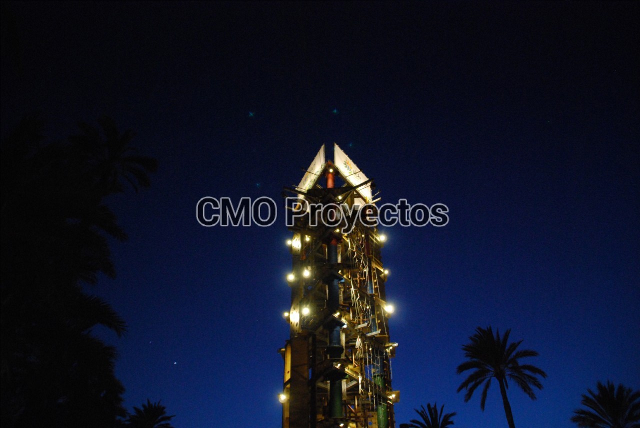 Iluminación nocturna en Parque Multiaventura CMO Proyectos